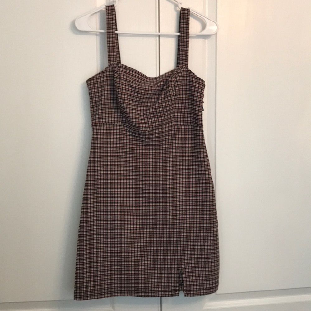 Hollister mini plaid dress- holiday dress